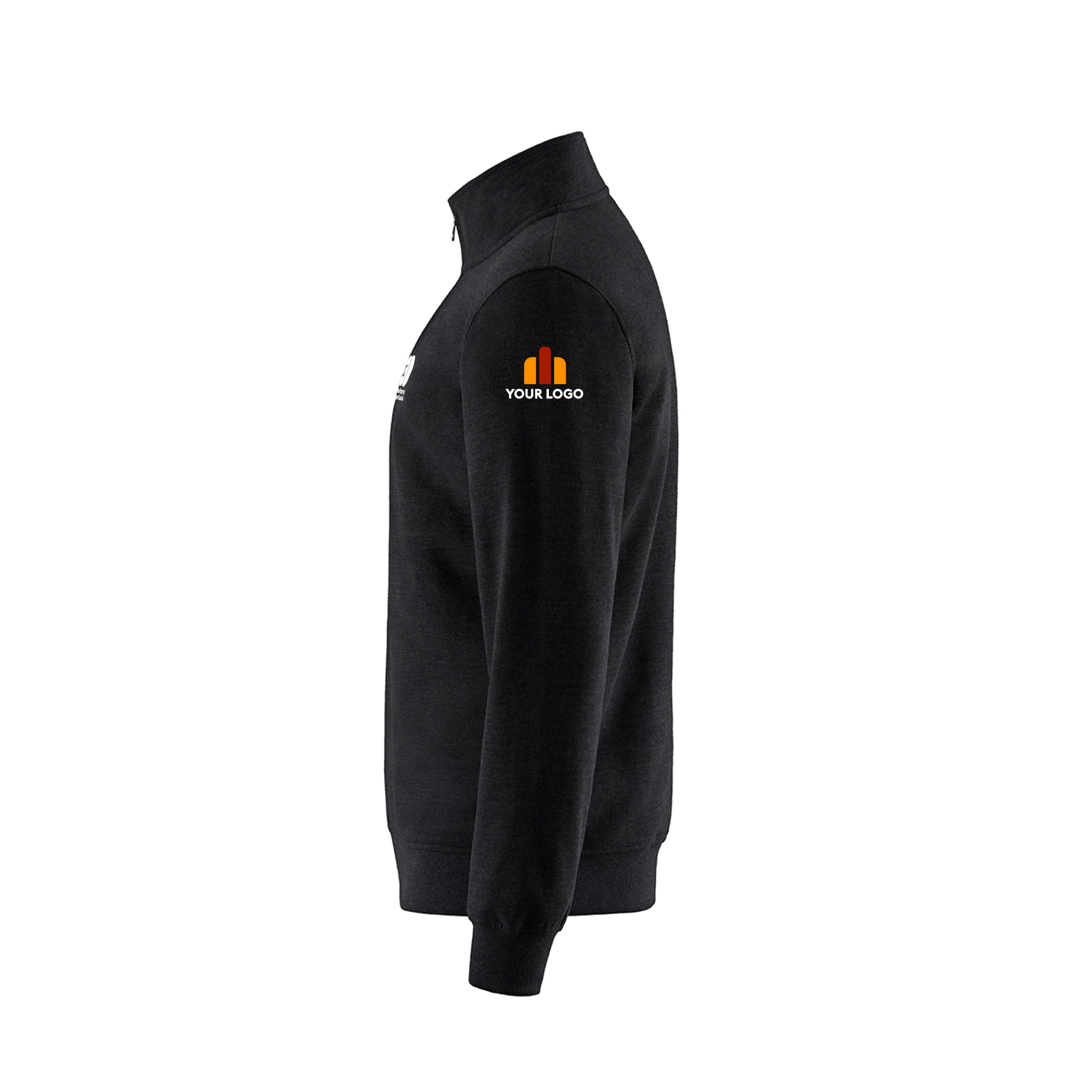 1/4 Zip Sweatshirt -Black- Co-Branded - Image 2