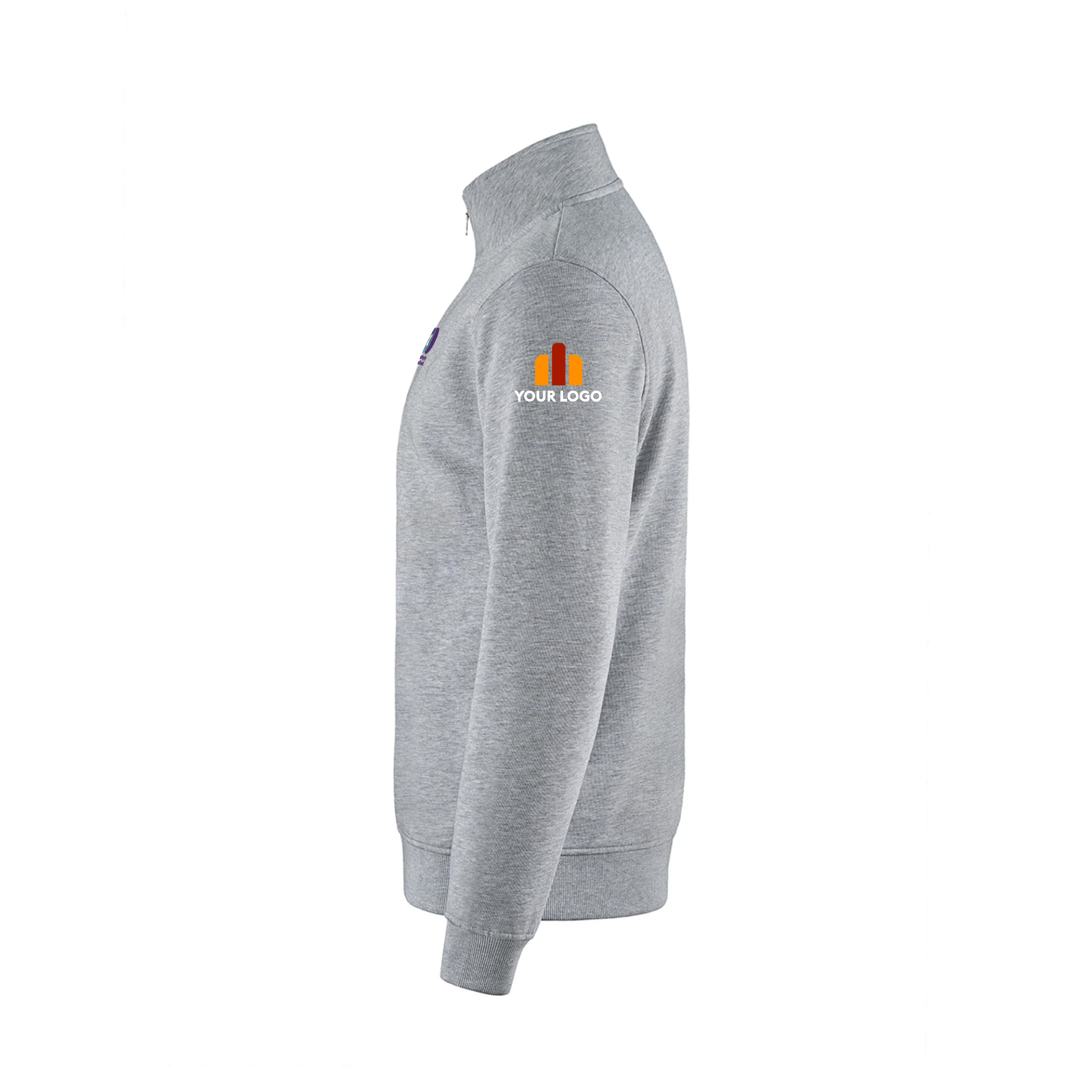 1/4 Zip Sweatshirt -Grey- Co-Branded - Image 2